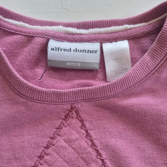 Alfred Dunner Mauve Quilted Women's Sweater - Picture 2 of 6